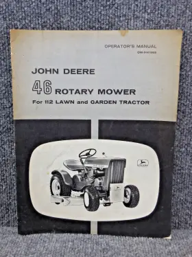 OM-M41965 JOHN DEERE Rotary Mower Garden Tractor Operators