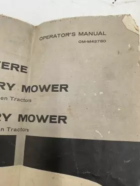OM-M42780 JOHN DEERE Rotary Mower Lawn Garden Tractors Manual #2
