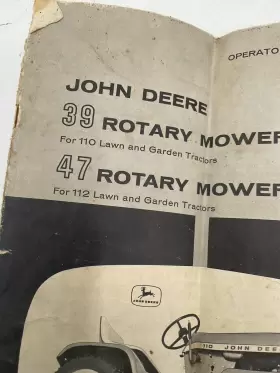 OM-M42780 JOHN DEERE Rotary Mower Lawn Garden Tractors Manual #3
