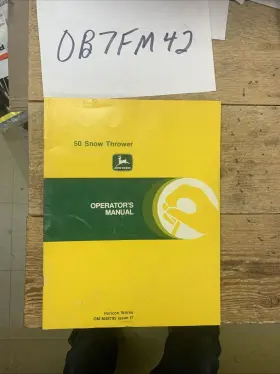 OM-M48795 JOHN DEERE Operators Manual Book Snow Thrower Nos