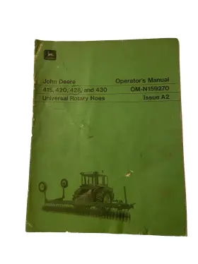 OM-N159270 JOHN DEERE Rotary Hoes Operators Manual Book