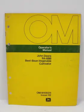 OM-N159311 JOHN DEERE Beet Bean Vegetable Cultivator Manual