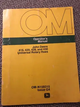 OM-N159315 JOHN DEERE Rotary Hoes Manual Operator