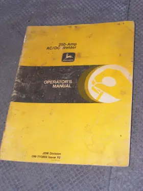 OM-TY3894 JOHN DEERE Ac Welder Owners Manual