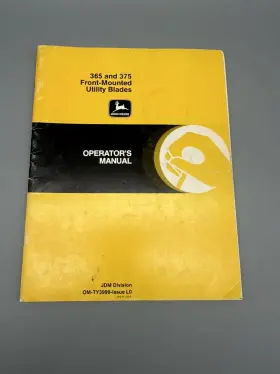 OM-TY3999 JOHN DEERE Front Utility Blades Operators Manual