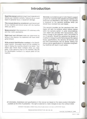 OM-W38890 JOHN DEERE Farm Loader Tractor Operators Manual #2