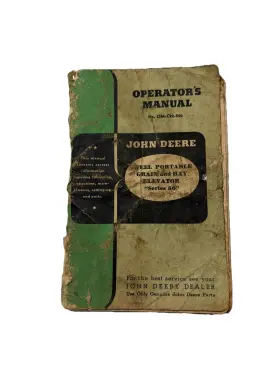 OMC23950 JOHN DEERE Steel Grain Hay Elevator Operators Manual