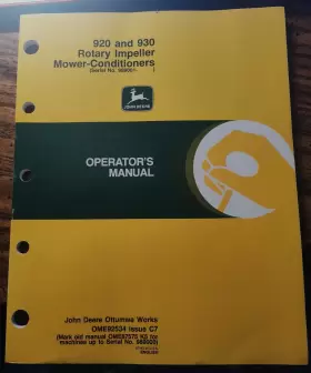 OME92534 JOHN DEERE Rotary Roll Mower Conditioners Operators