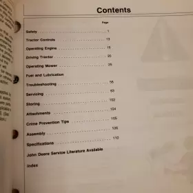 OMM117163 JOHN DEERE Lawn Garden Tractor Operator Manual Book #2