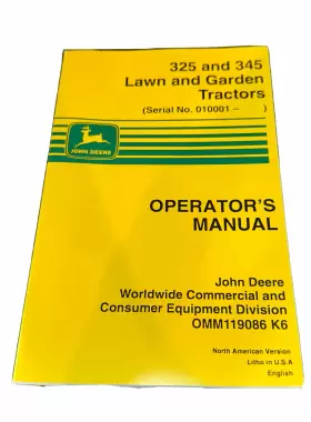 OMM119086 JOHN DEERE Lawn Garden Tractor Operator Manual