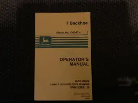 OMM12581 JOHN DEERE Backhoe Operators Manual Great