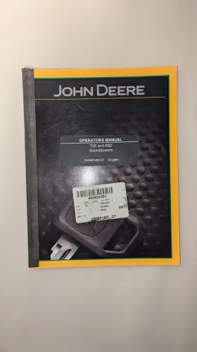 OMM81400 JOHN DEERE Snow Blower Operators Manual