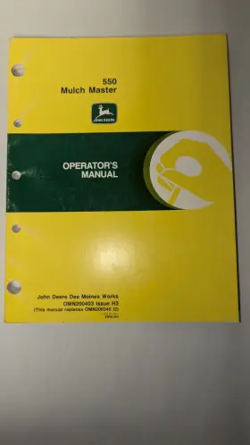 OMN200403 JOHN DEERE Mulch Master Operators Manual Gc