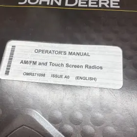 OMR105798 JOHN DEERE Tractor Am Fm Touch Radios Operators #2