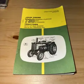 OMR20698 JOHN DEERE Gp Standard Tractors Operators Manual