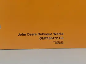 OMT180472 JOHN DEERE Loader Tool Carrier Operators Manual #2