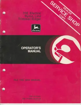 OMTY3962 JOHN DEERE Trimmer Operators Manual Nos