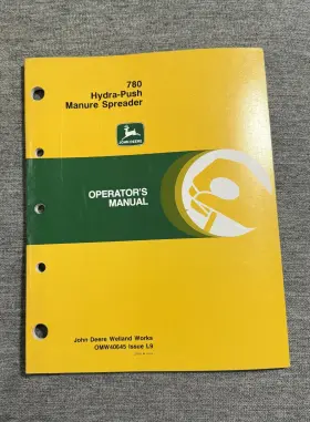 OMW40645 JOHN DEERE Hydra Push Manure Spreader Operators