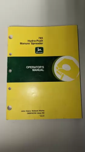 OMW40705 JOHN DEERE Hydra Push Manure Spreader Operators