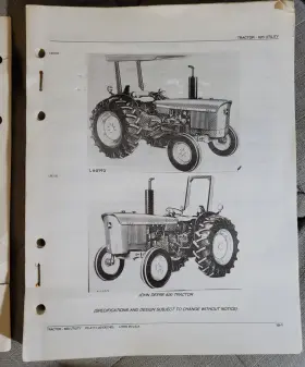 PC-4114 JOHN DEERE Utility Tractor Catalog #2