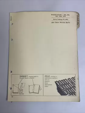 PC-846 JOHN DEERE Catalog Farm Wagon Gears