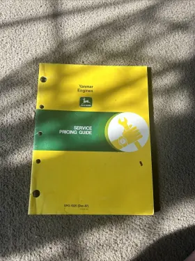 SPG1025 JOHN DEERE Yanmar Engine Service Manual
