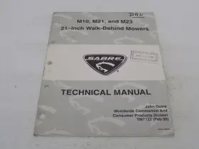 TM1722 JOHN DEERE Sabre Walk Mower Technical Manual