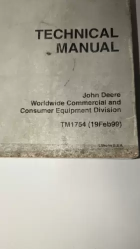 TM1754 JOHN DEERE Lawn Tractor Manual #2