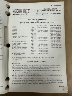 M809 KAISER Technical Manual #2