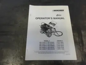 9.800-082.0 KARCHER Pressure Washer Operators Manual