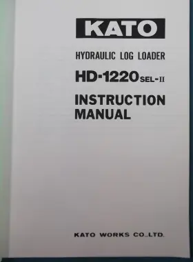 HD-1220SEL-II KATO Log Loader Instruction Operation Manual #3
