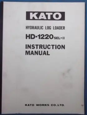 HD-1220SEL-II KATO Log Loader Instruction Operation Manual