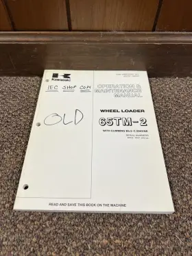 65TM-2 KAWASAKI Wheel Loader Operators Operation Manual