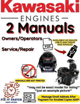 FD750D KAWASAKI Engine Manual Service Repair Operator Pdf Usb