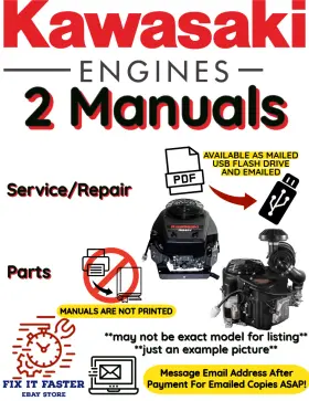 TJ027D KAWASAKI Engine Manual Service Repair Pdf Usb