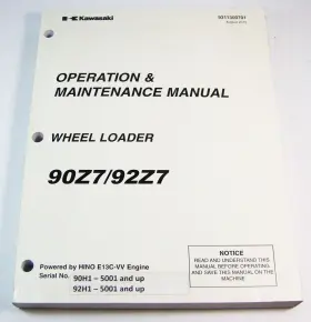 9311300701 KAWASKI CONSTRUCTION EQUIPMENT Kawasaki Wheel Book