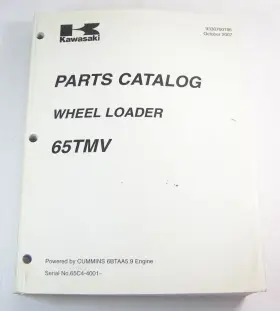 9330700186 KAWASKI CONSTRUCTION EQUIPMENT Kawasaki Wheel Book