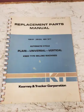 BB53 KEARNEY TRECKER Manual Knee Milling