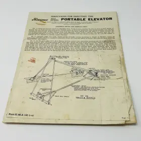 K-84-A KEWANEE Elevator Directions Owners Manual Operating