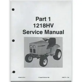 1218HV KING Power Garden Tractor Service Manual