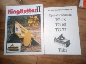 TG72 KING KUTTER Rotary Tiller Operators Manual
