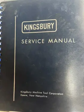 B-8033 KINGSBURY Service Manual