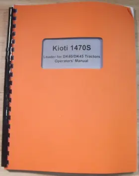 1470S KIOTI Loader Tractor Operation Manual Book