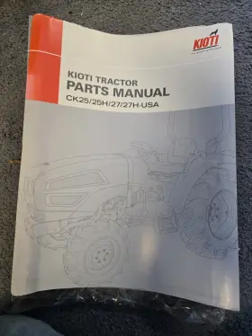 CK27H KIOTI Diesel Tractor Manual Catalog