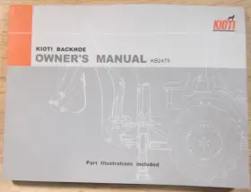 KB2475 KIOTI Backhoe Operator Operation Manual Book