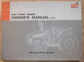 KL401 KIOTI Front End Loader Operator Manual Book