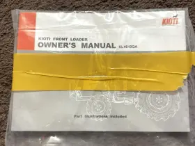 KL4010QA KIOTI Loader Tractor Owners Operators Manual
