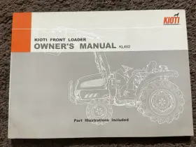 KL402 KIOTI Loader Tractor Owners Operators Manual