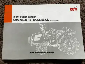KL4030QA KIOTI Loader Tractor Owners Operators Manual