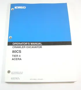 S2LF00009ZE05 KOBELCO CONSTRUCTION EQUIPMENT Tier Acera Book